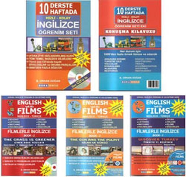 English With Films - 10 Derste-10 Haftada Hızlı-Kolay İngilizce Öğrenme Seti - 3DVD+1 VCD - Bora Yayıncılık - Image 1