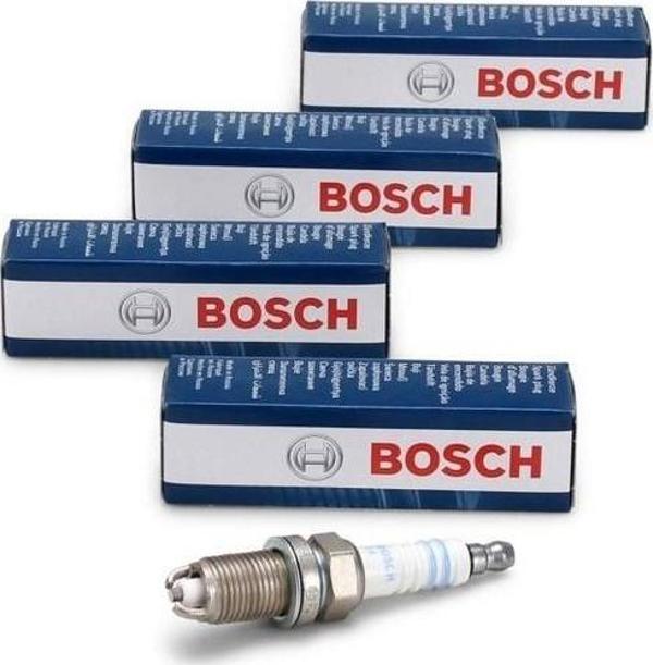 Bosch Fiat Doblo Albea Marea 4'lü Buji Seti FR8DC+  - Image 1