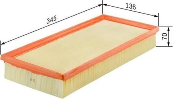 Bosch Hava Filtresi Caddy-Golf-Jetta-Passat--Touran-Leon-Toledo-Octavıa-A3-Tt-1.9-2.0-1.4 Tdı 0986TF0048 1987429404 - Image 1