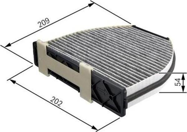 Bosch Polen Filtresi Mercedes C180-C200-C220-C230-C240-C280-C36-C43-CLK200-CLK230-E Serisi Klimasız 1987432001 - Image 1