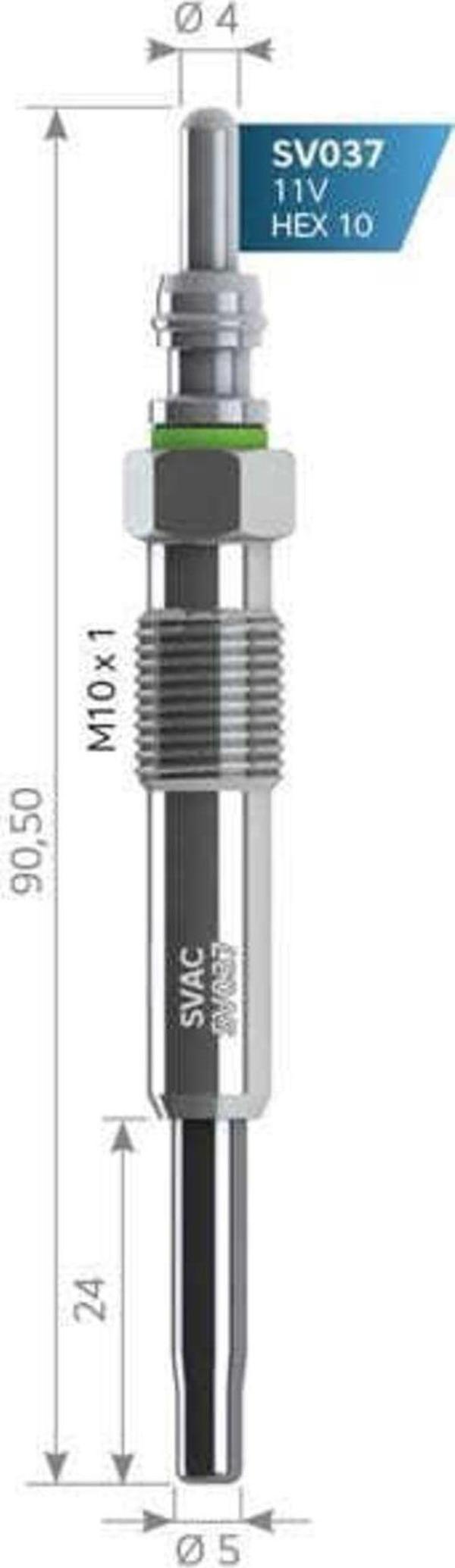 Sv037 Isıtma Kızdırma Bujisi Qashqai Note Clıo Kangoo Logan 1.5dcı Gx82 - Image 1