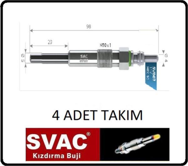 Kızdırma Buji Ibiza Cordoba 1.4td Octavia Superb 1.4-1.9td Takım 4 Ad. Sv007 Oem No: N1057920100 - Image 1