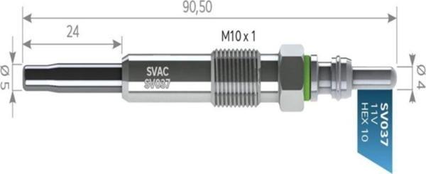Kızdırma Bujısı 11v Renault Kangoo-clıo Iı-ııı 1.5-1.9 Sv037 - Image 1