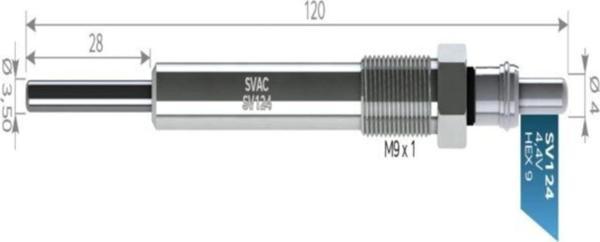 Kızdırma Bujısı 4.4v Fıat Fıorıno Box Body Estate 225 1.3 D Sv124 - Image 1