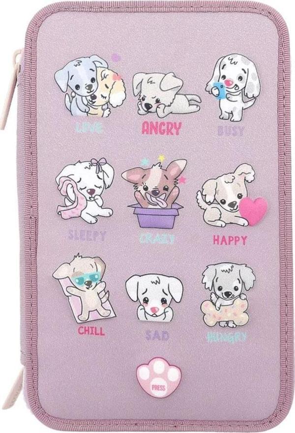 TOPModel LED Dogs Mood Barometer 3 Katlı İçi Dolu Kalem Çantası 412843 - Image 1