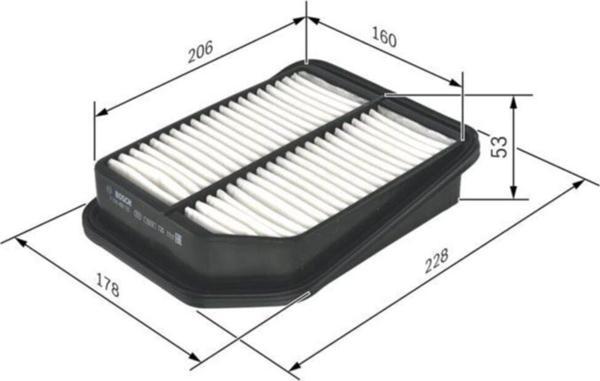 Bosch F026400125 Hava Filtresi Suzukı Grand Vitara 2.0 140hp 10/05- Suzukı - Image 1