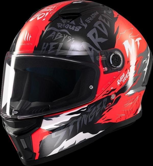 KASK MT STINGER ARDENT C5 PARLAK SİYAH/KIRMIZI - Image 1