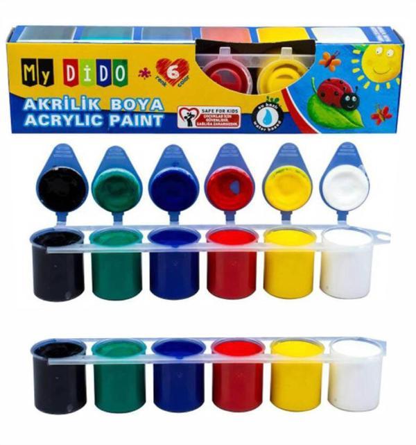 2 Adet 6LI 25 ML AKRİLİK BOYA 6x25 Toplam 150 ML - Image 1