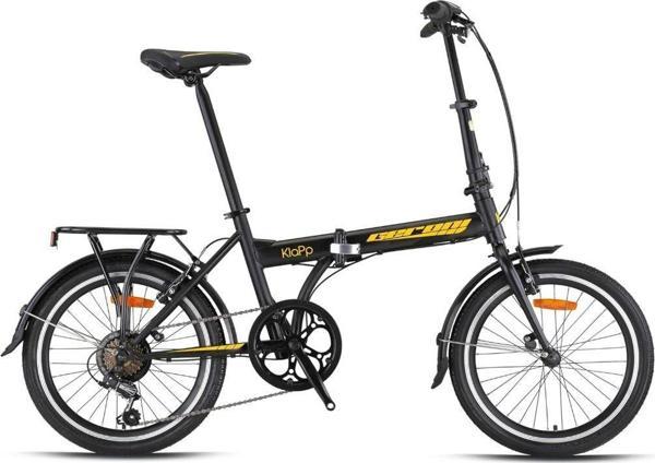 Geroni by Kron Klapp 20 Jant 7 Vites Katlanabilir Bisiklet Siyah-Sarı - Image 1