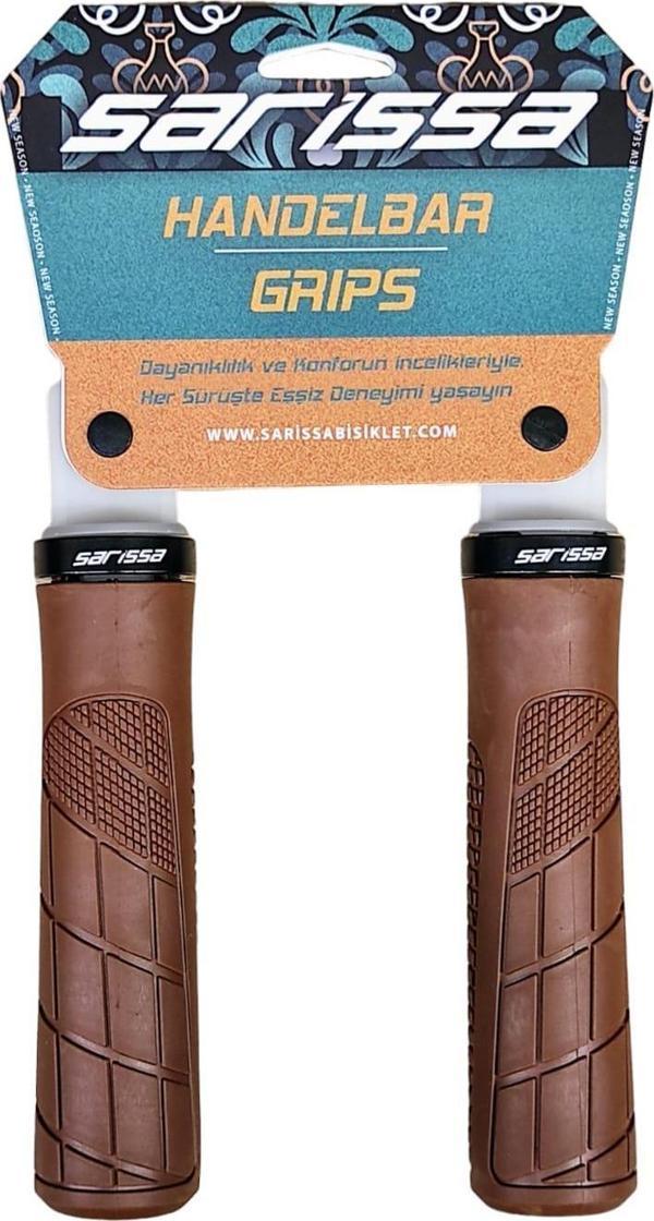 SARİSSA PVC Elcik Ergonomik Destekli Yapı Kaymaz Tasarım Vidalı Bisiklet Elciği Kahverengi - Image 1
