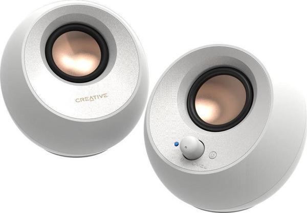Creative Pebble V3 Beyaz 2.0 Usb-C - Bluetooth 5.0, 16W Multimedya Stereo Hoparlör Seti - Image 1
