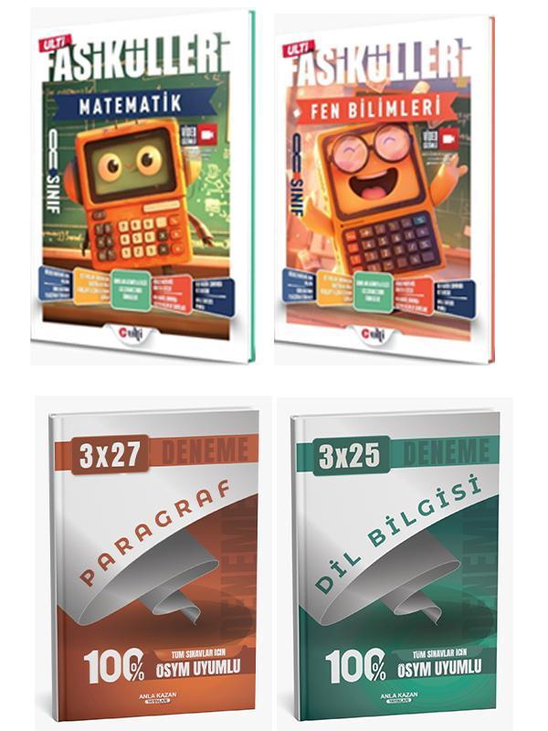 Ulti + Anla Kazan 2026 LGS Matematik Fen Fasikülleri + Anla Kazan Deneme 4 lü Set - Anla Kazan Yayınları - Image 1