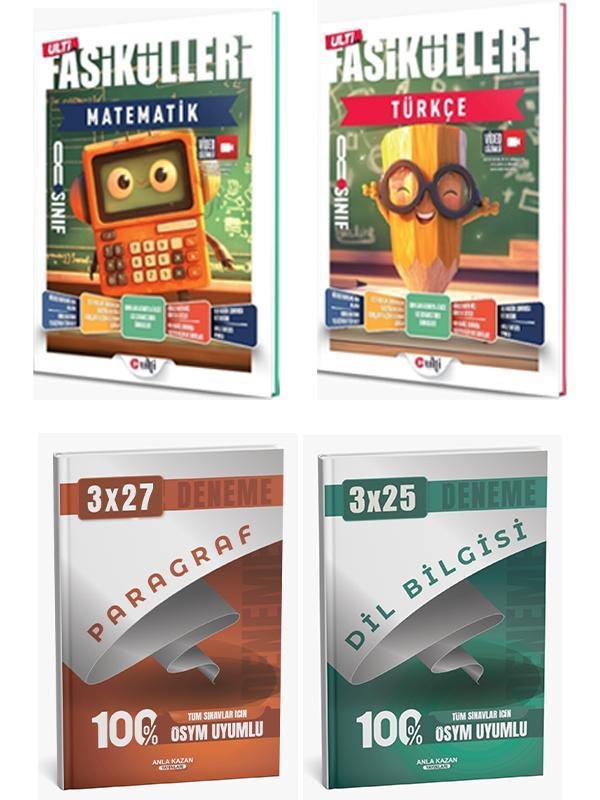 Ulti + Anla Kazan 2026 LGS Türkçe Matematik Fasikülleri + Anla Kazan Deneme 4 lü Set - Anla Kazan Yayınları - Image 1