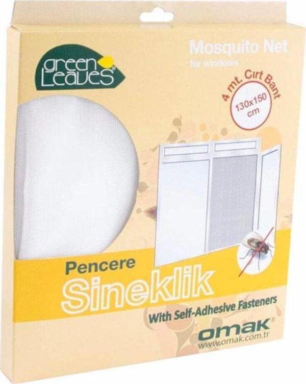 OMAK Geniş Pencere Sinekliği Sinek Böcek Tülü Kendinden Yapışkanlı Cırtlı Sineklik 130x150 Cm - Image 1