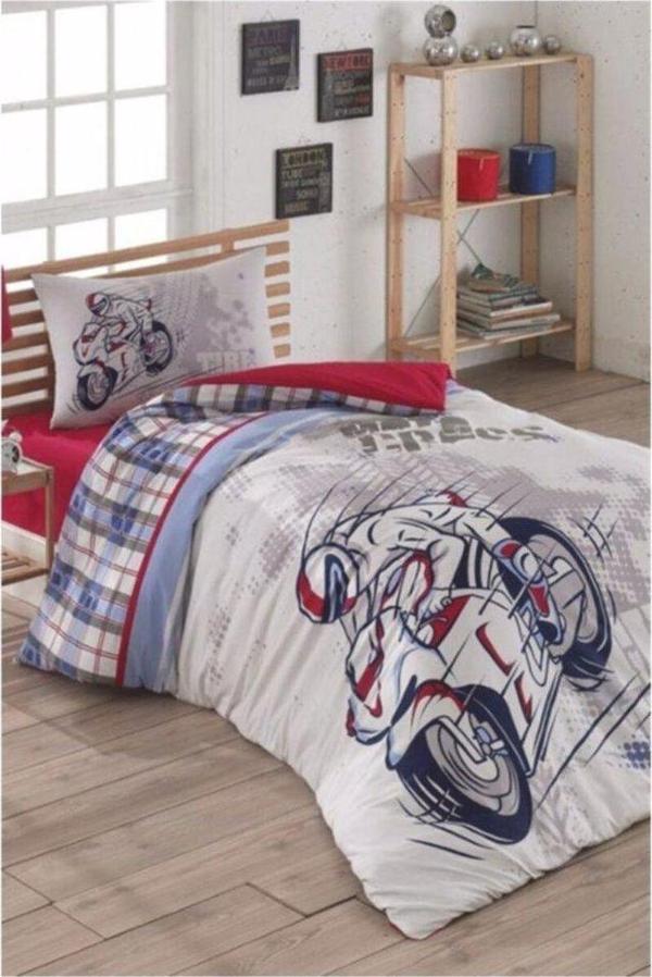 Taç By Kristal Tek Kişilik Ranforce Genç Odası Uyku Seti Storm-%100 Pamuk - Image 1