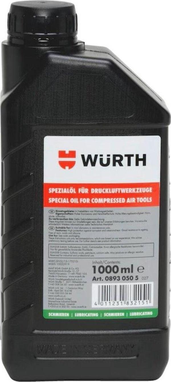 Würth Havalı Aletler İçin Özel Yağlayıcı 1 Lt - Maksimum Koruma, Kesintisiz Performans! - Image 1