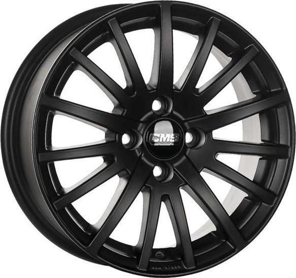 CMS-465-10 6.5x15" -4x108 ET15 65.1 Complete Matt Black Jant (4 Adet) - Image 1