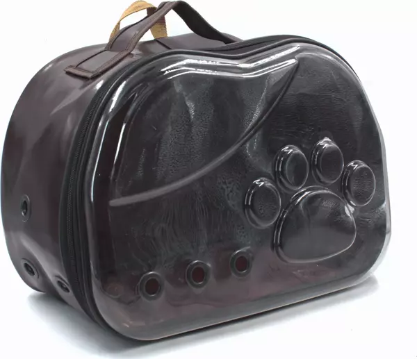 Lepus Kedi Köpek Space Bag Deri Taşıma Çantası Kahverengi 30X42X26 Cm - Image 1