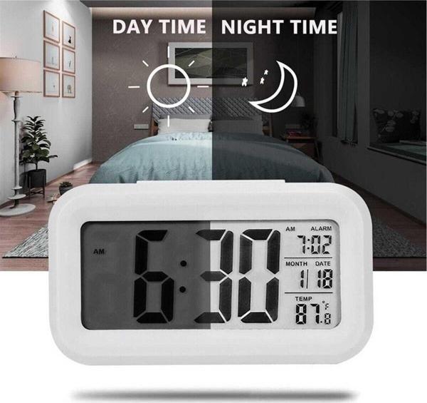 777Home Smart Lcd Işıklı Sensörlü Termometreli Alarmlı Dijital Masa Saati - Image 1