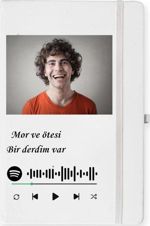 Kişiye Özel Spotify Barkod Tasarımlı Defter - Image 1