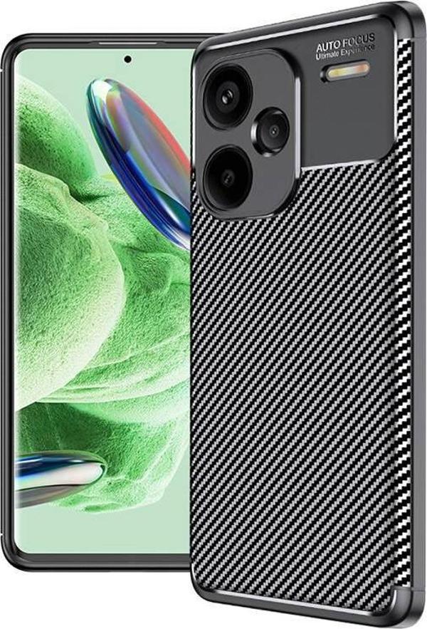 Xiaomi Redmi 13C Uyumlu Kamera Korumalı Darbe Önleyici Carbon Brushed Silikon Kılıf - Image 1