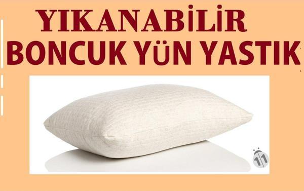 Yıkanabilir Boncuk Yün Yastık doğal yün yastık - Image 1