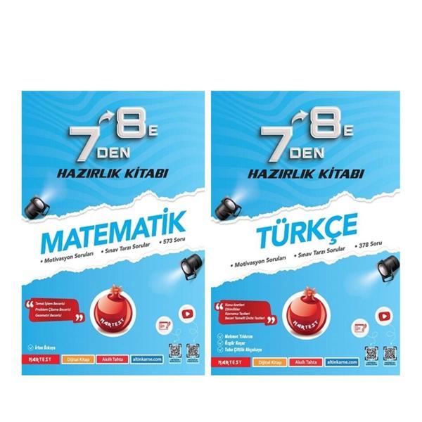 Nartest Yayınları 7 den 8 e Türkçe ve Matematik Hazırlık Seti 2 Kitap - Nartest Yayınevi - Image 1