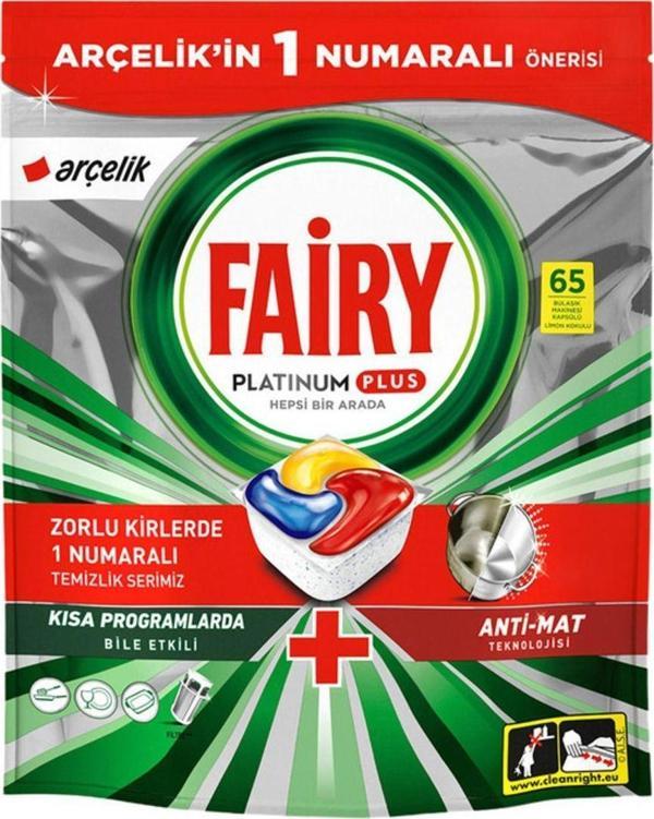 Platinum Plus Hepsi Bir Arada Bulaşık Makine Kapsülü 65’li - Image 1