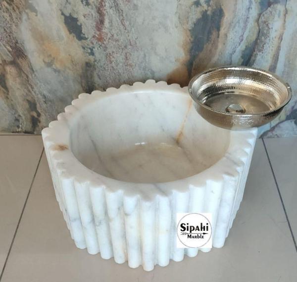 Muğla Beyaz Fitilli Yuvarlak Kurna - Image 1