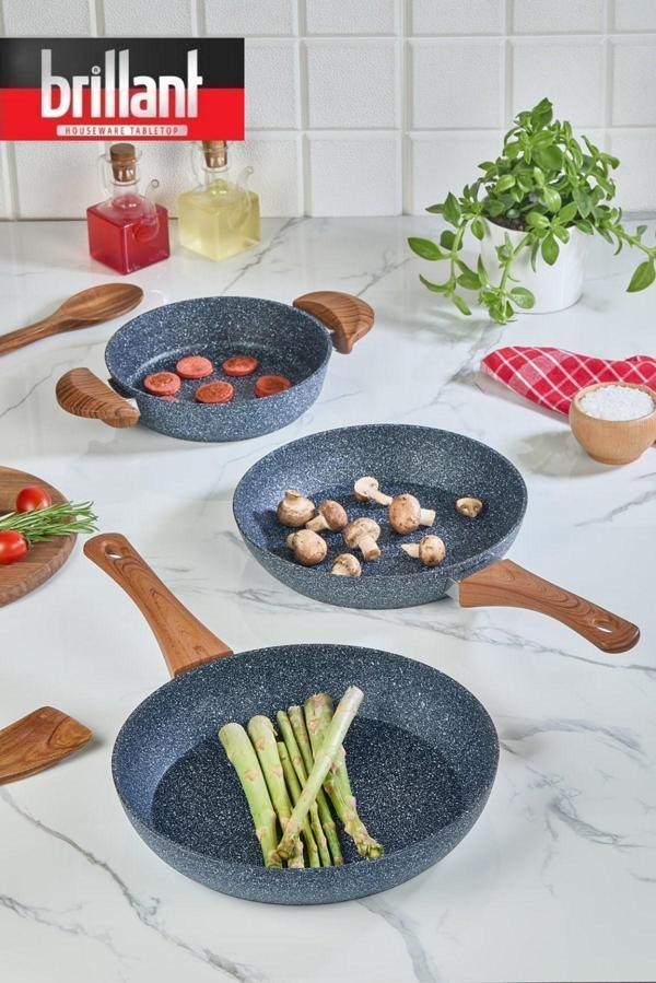 Alpha Bio Granit  3'lü Tava Sahan Set  20-24-28 cm - Image 1