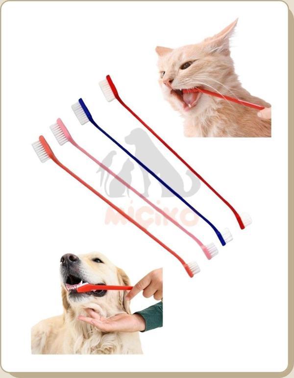 Köpekler ve Kediler İçin Yumuşak Diş Fırçası 4Lü Paket - Image 1