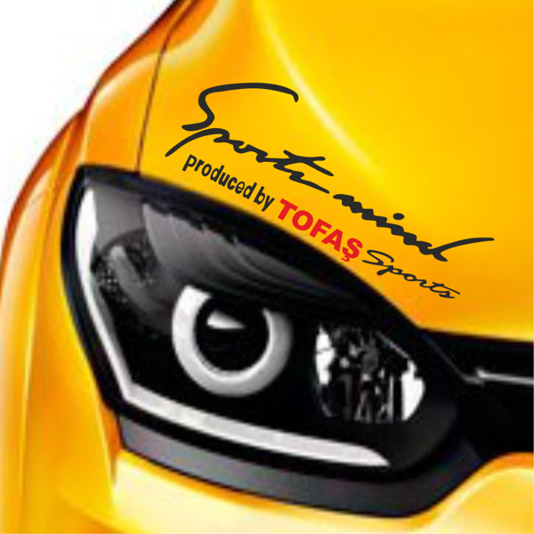 Tofaş Sports Mind Far Üstü Oto Sticker - Image 1