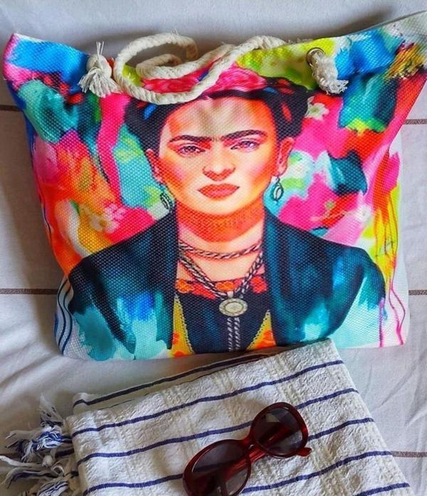 - Desenli Plaj Çantası - Image 1