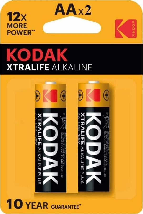 Xtralife Alkalin Kalem Pil AA 2 Adet Kodak Kaliteli Uzun Ömürlü 1.5 V Kalem Pil Orjinal Kumanda Fener Saat Cihazlar - Image 1
