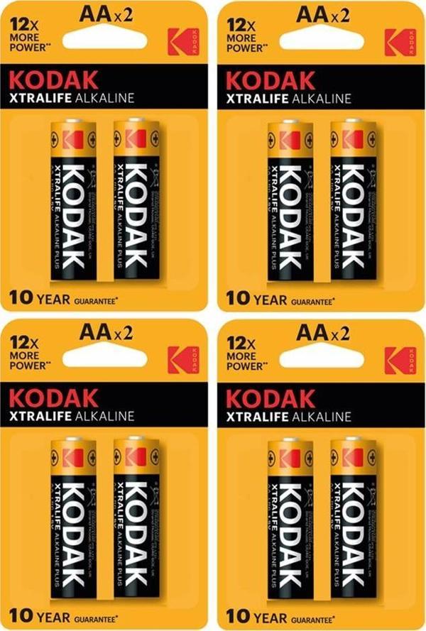 Xtralife Alkalin Kalem Pil AA 8 Adet Kodak Kaliteli Uzun Ömürlü 1.5 V Kalem Pil Orjinal Kumanda Fener Saat Cihazlar - Image 1