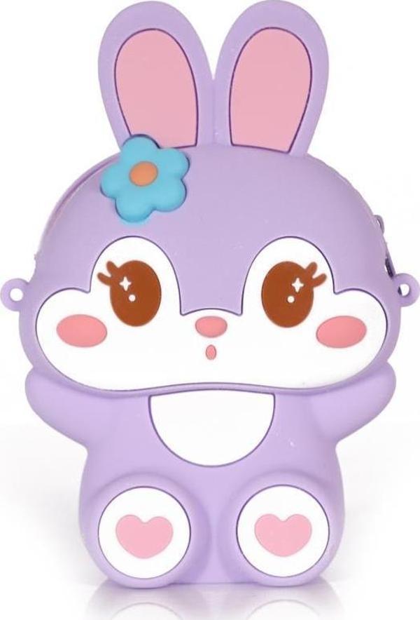 Ogi Mogi Toys Silikon Mor Tavşan Omuz Çantası - Image 1