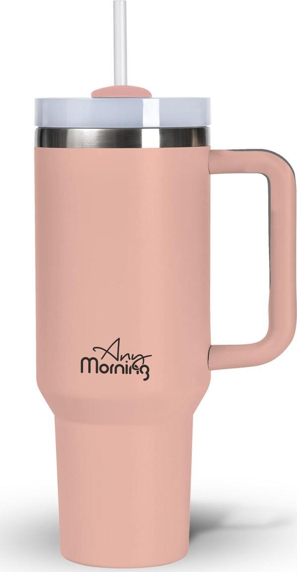 Any Morning Vaha 1200 ml Termos Mug, 3 Kademeli Çevirmeli  Kapak, Açık Somon SI2440217 - Image 1