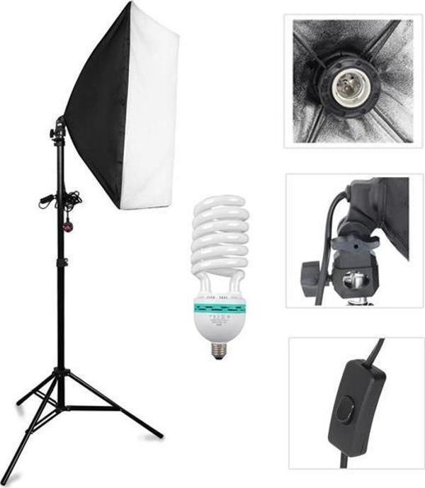 YouTube Video ve Fotoğraf 50x70 Softbox Sürekli Işık 85w - Image 1