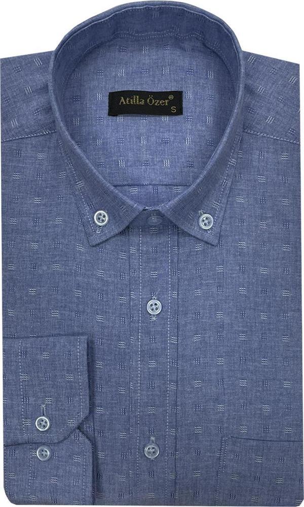 Atilla Özer Uzun Kol Klasik Erkek Gömlek 7336 - Image 1