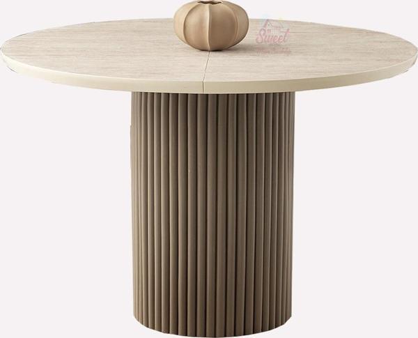  Açılır Yuvarlak Hilton Mdf Masa Mutfak,Salon,Yemek Odası Masası - Image 1