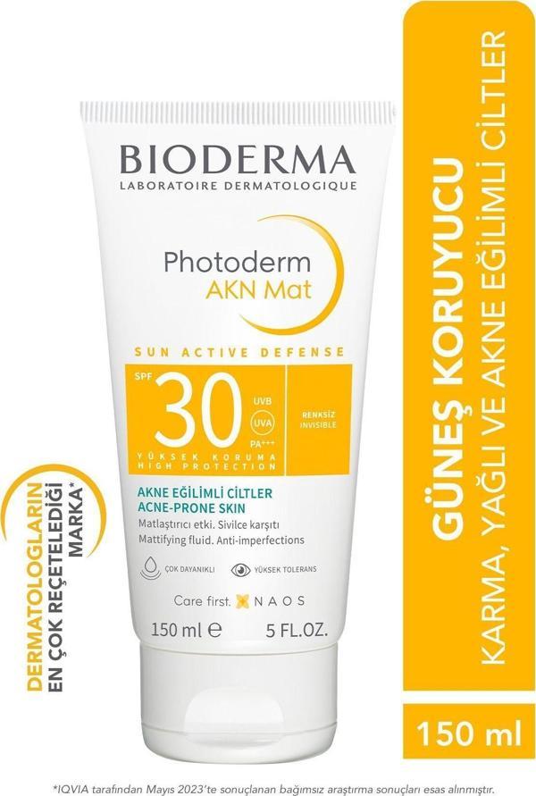 Bioderma Photoderm Akn Mat Akneye Eğilimli Ciltler İçin Renksiz Güneş Kremi Spf 30 150 ml Özel Fiyat 1049 tl - Image 1