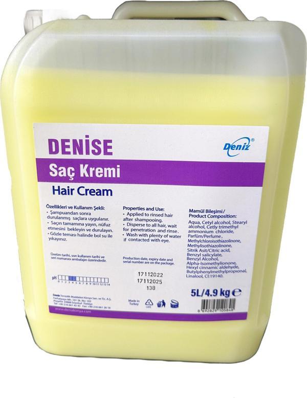 Deniz Saç Kremi Paraben İçermez - Tüm Saç Tiplerine Uygun - 5 Lt. / 4.9 Kg. - Bidon - Image 1