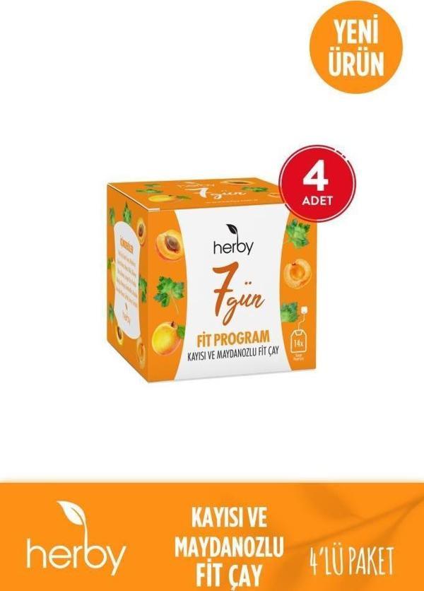 7 Gün Fit Program - Kayısı ve Maydanozlu Fit Çay 4'lü - Image 1