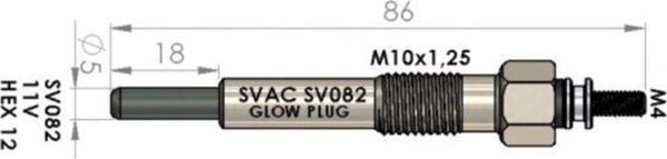 Isıtma Bujisi Sv082 Corsa-b 1.7dtı - Image 1