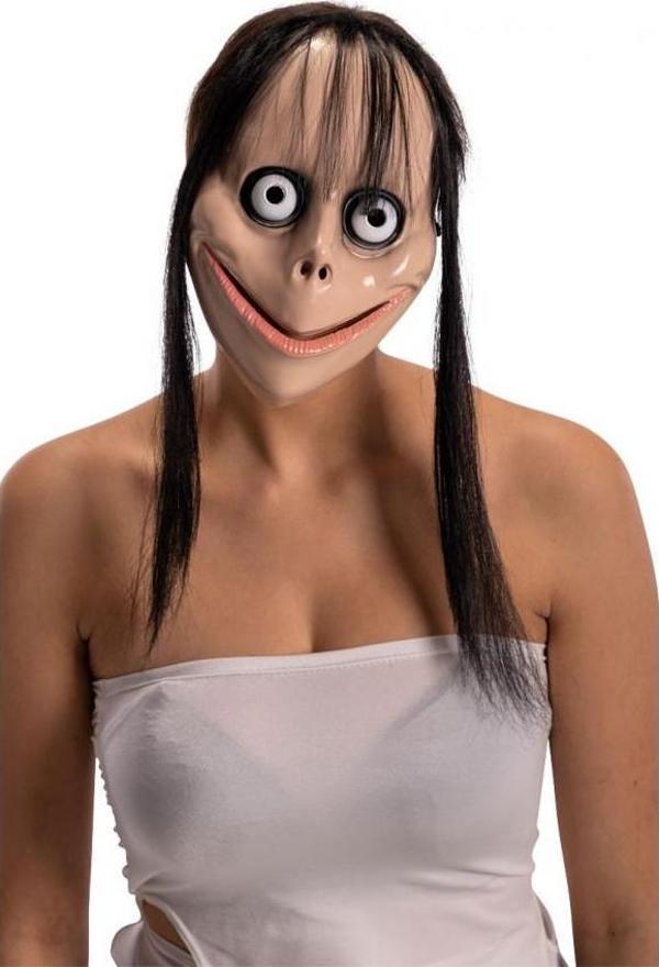 Korkunç Ürpertici Uzun Saçlı Maske 24x16 cm - Image 1