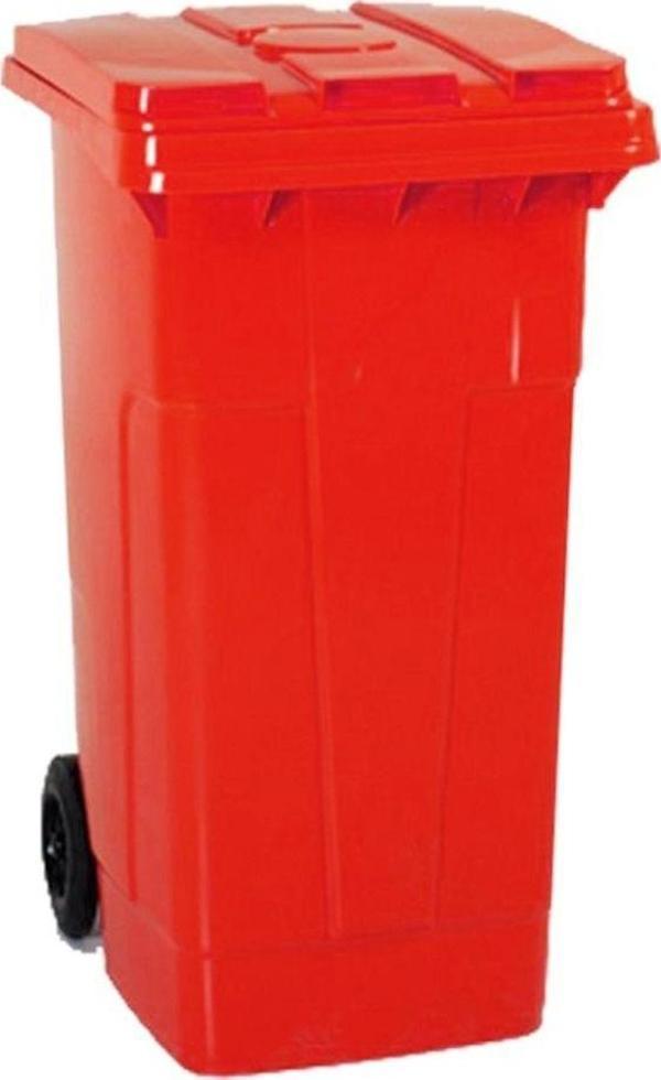 Elcy 120 Lt Kırmızı Çöp Konteyner Isıya Dayanıklı - Image 1