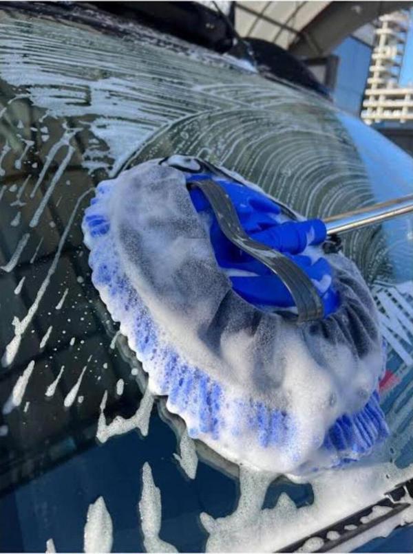 Elcy Mikrofiber Makarna Teleskopik Sopalı Oto Araba Yıkama Temizleme Fırçası - Image 1