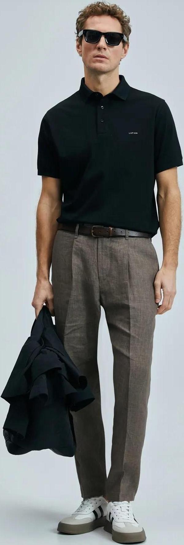 Luna Smart Erkek Polo Tişört Siyah - Image 1