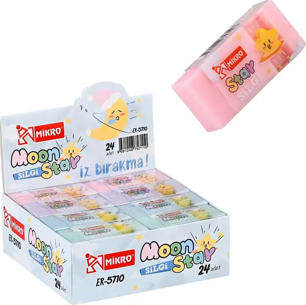 Mikro Silgi Pastel Star Er-5710 (24 Lü Paket) - Image 1