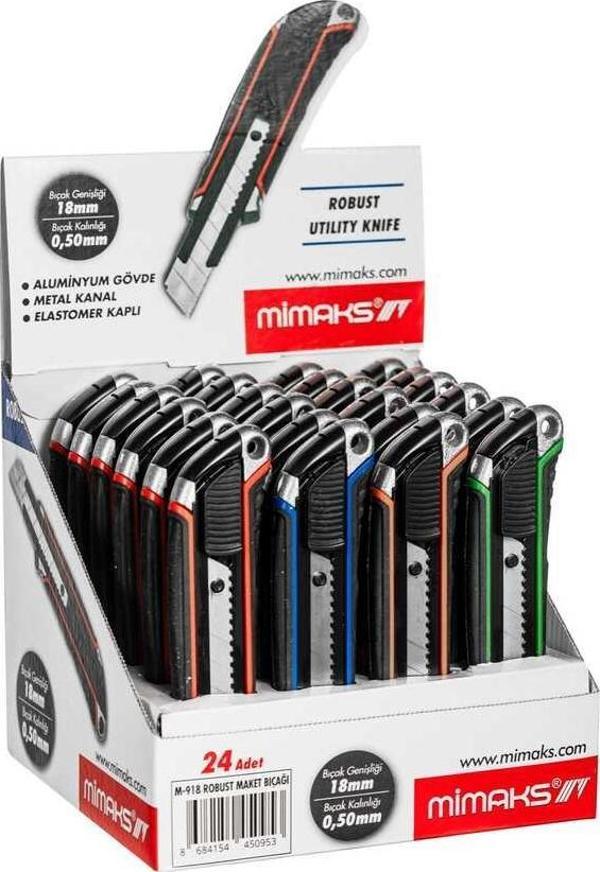 Mimaks Maket Bıçağı Robust 18 Mm M-918 (24 Lü Paket) - Image 1